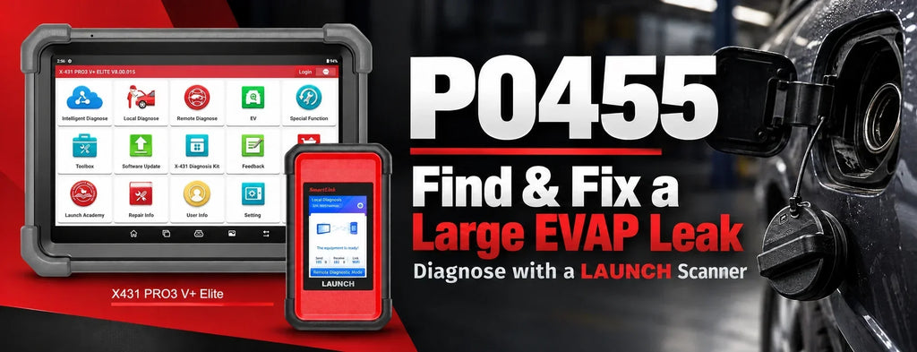 P0455 Code: Find and Fix a Large EVAP Leak With a Launch Scanner