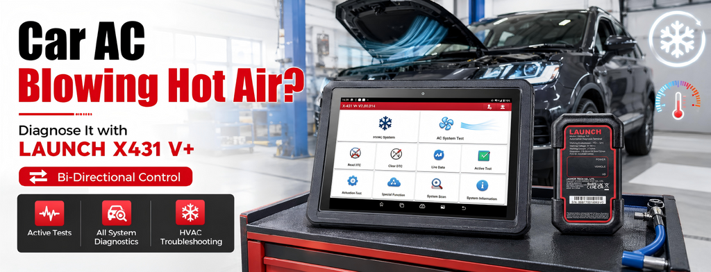 How to Diagnose Car AC Blowing Hot Air with LAUNCH X431 Bi-Directional Control