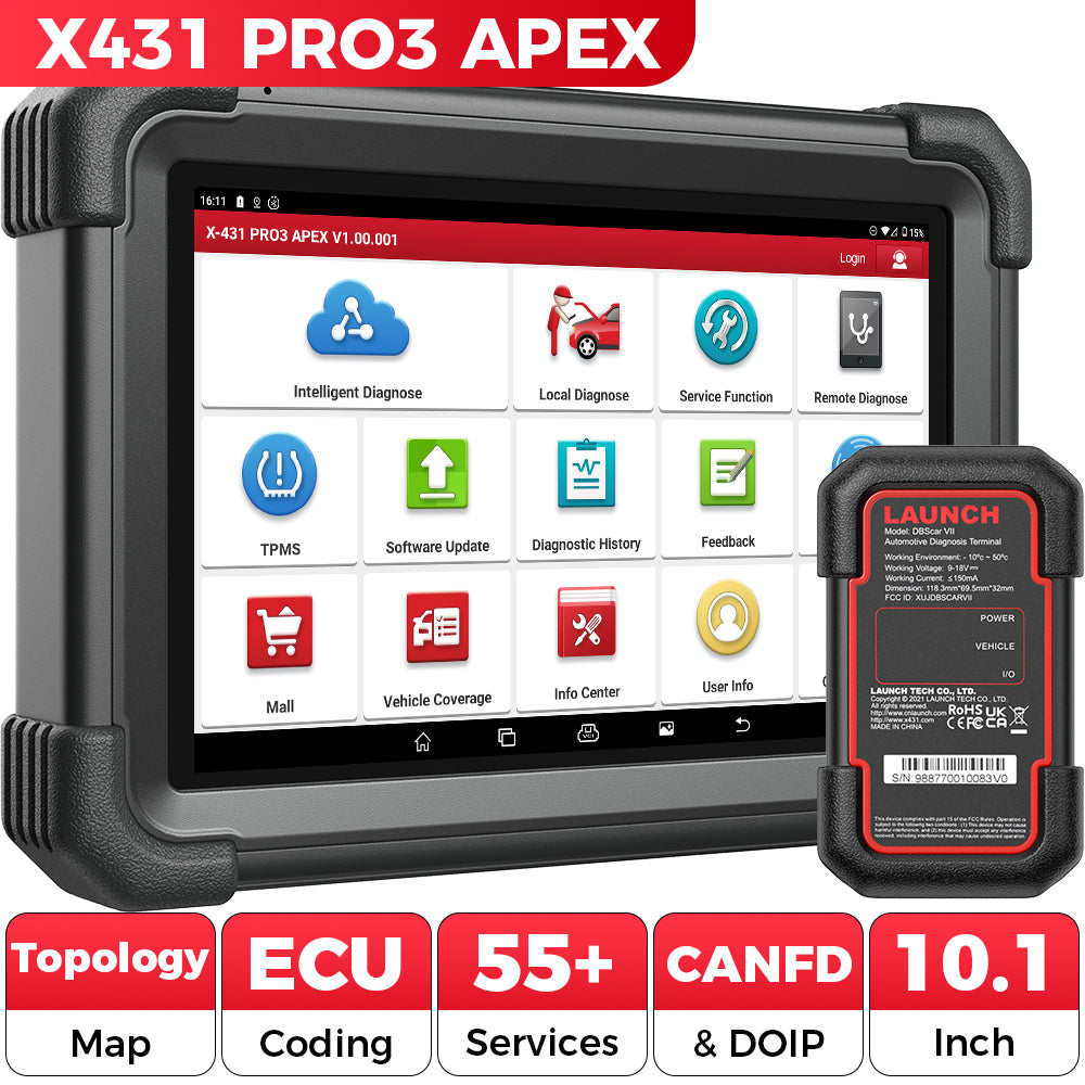 Escáner bidireccional Launch X431 PRO3 APEX