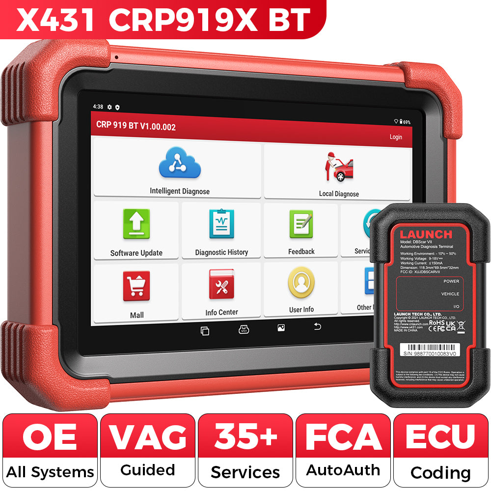 Herramienta de diagnóstico automotriz bidireccional Bluetooth Launch X431 CRP919X