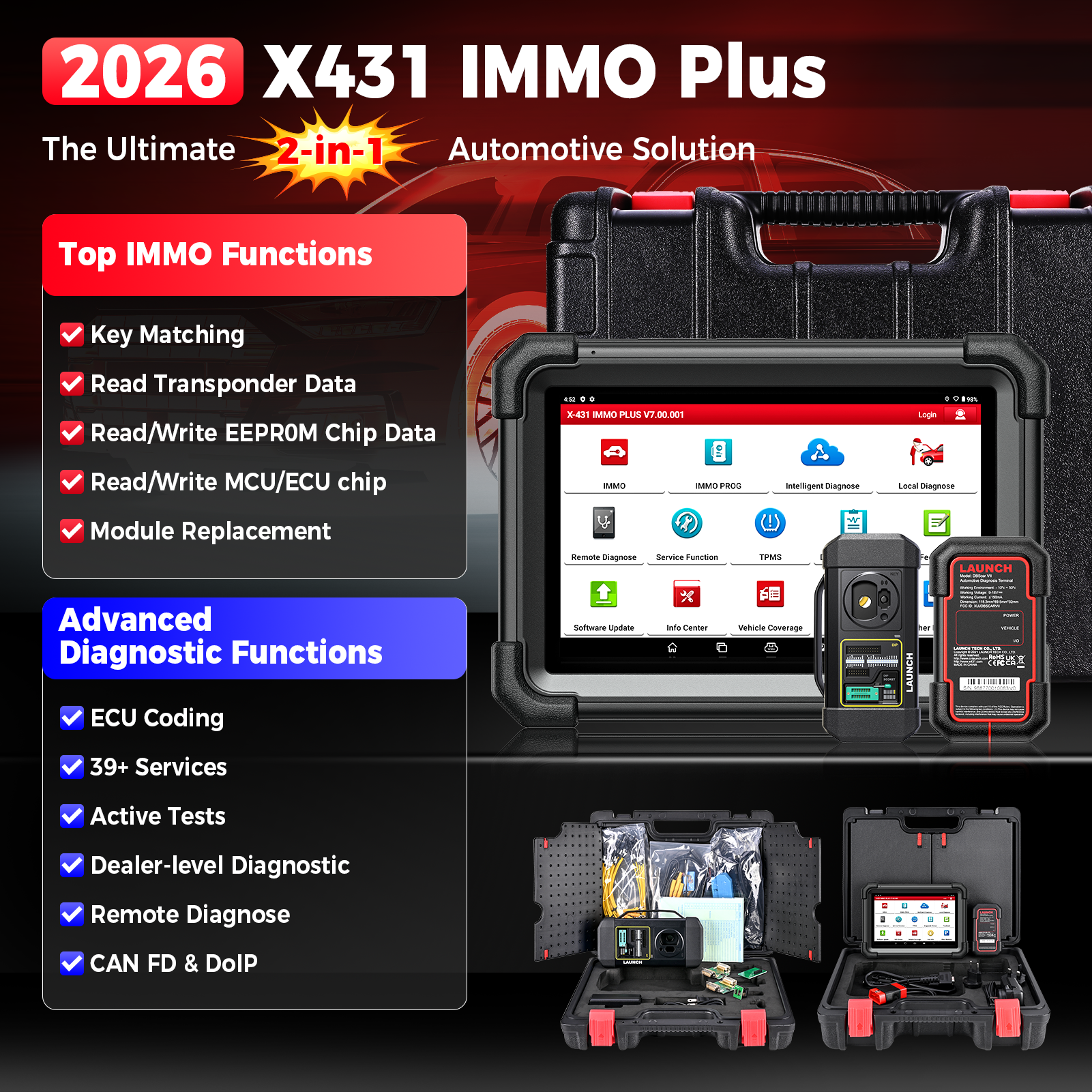 Herramienta de programación de llaves Launch X431 IMMO Plus