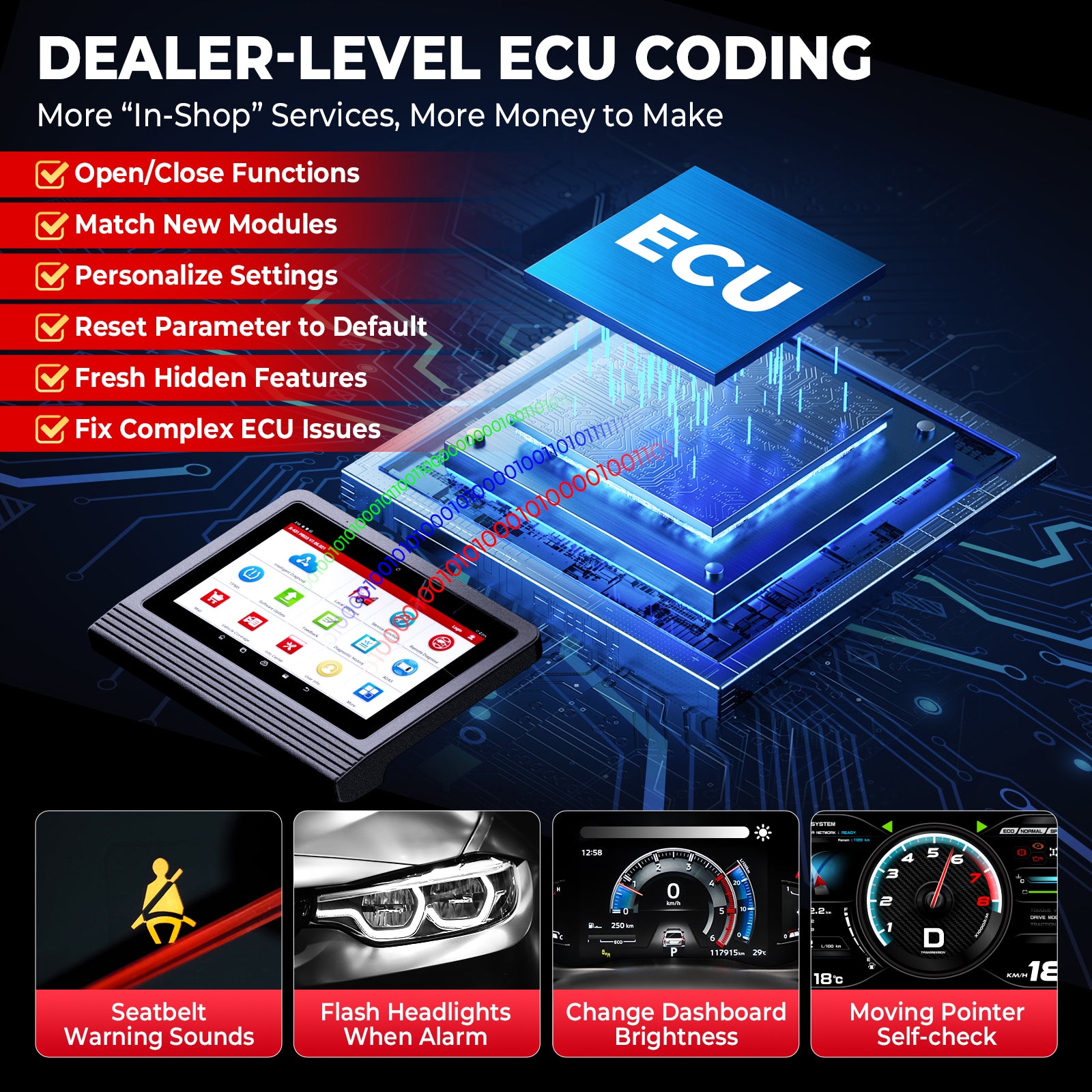 Escáner de diagnóstico bidireccional OBD2 Launch X431 V+ 5.0 PRO3