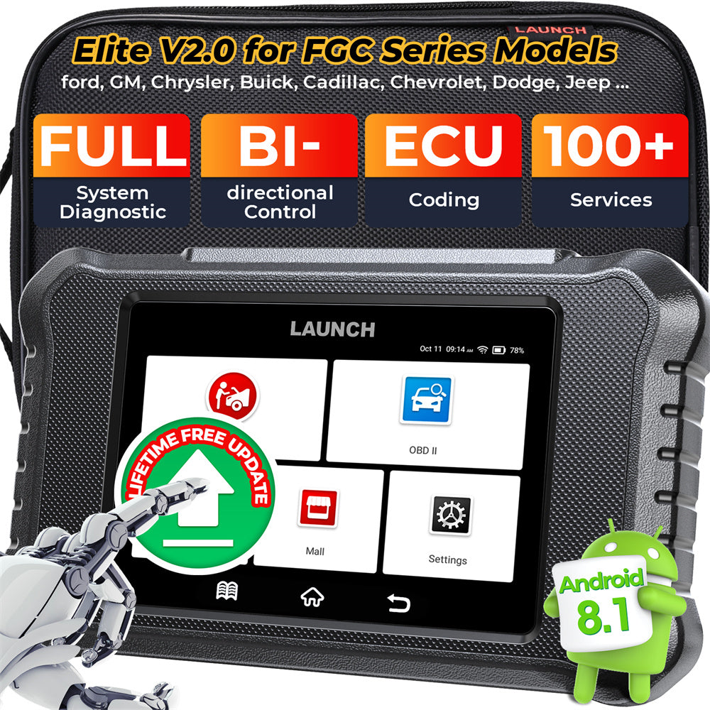 Escáner Launch X431 Creader Elite 2.0 FGC OBD2