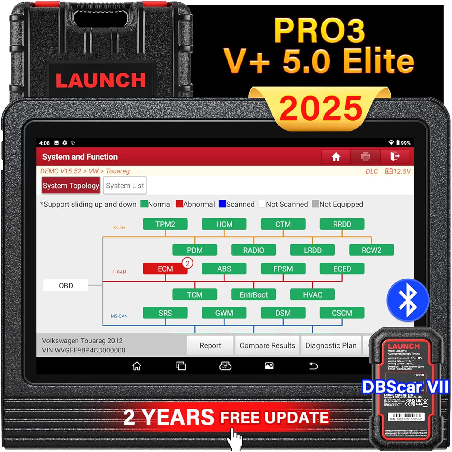 Launch X431 V+ 5.0 PRO3S Bidirectional OBD2 Diagnostic Scanner
