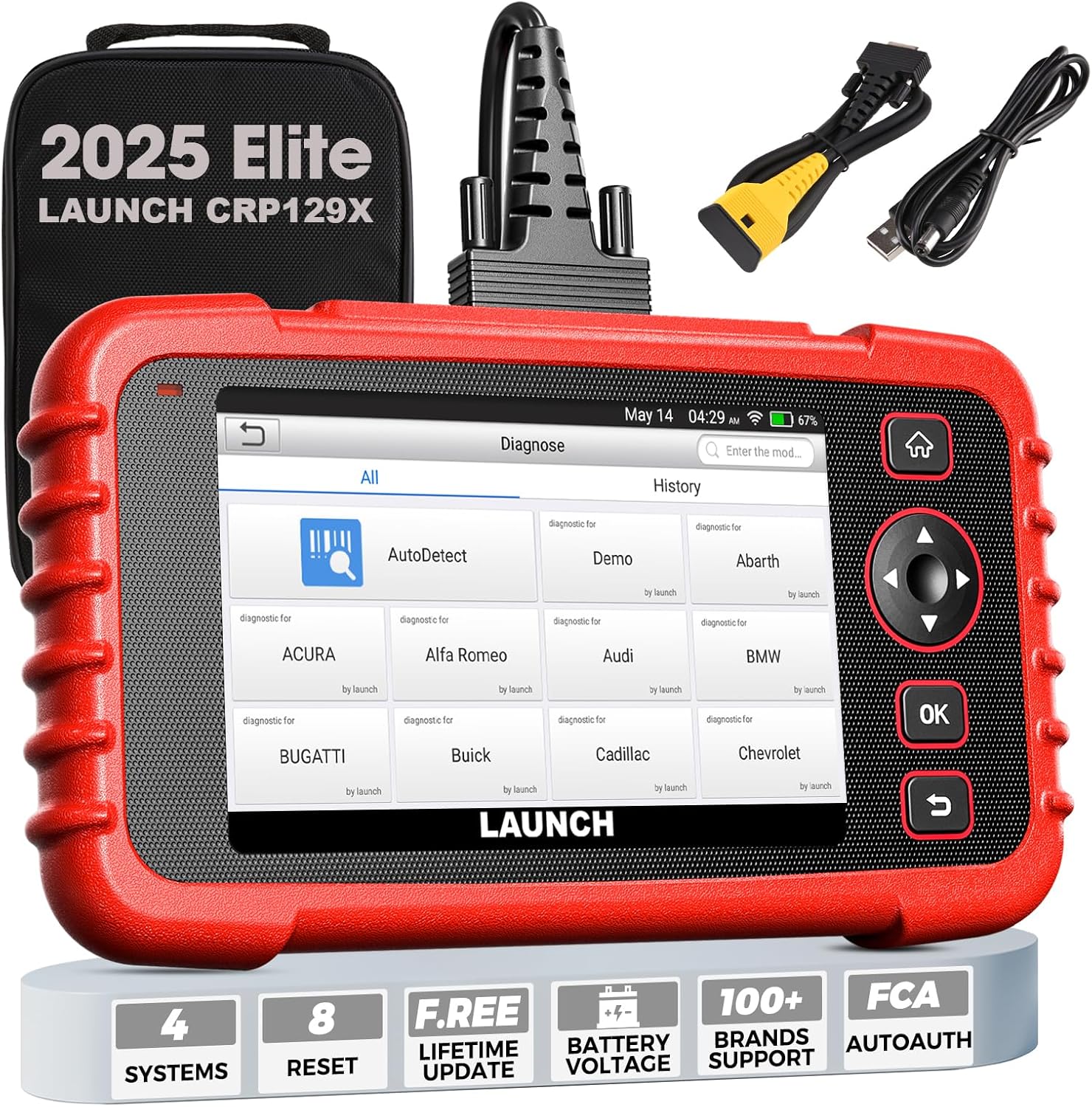 Launch Creader CRP129X OBD2 Tool Lifetime Free Update