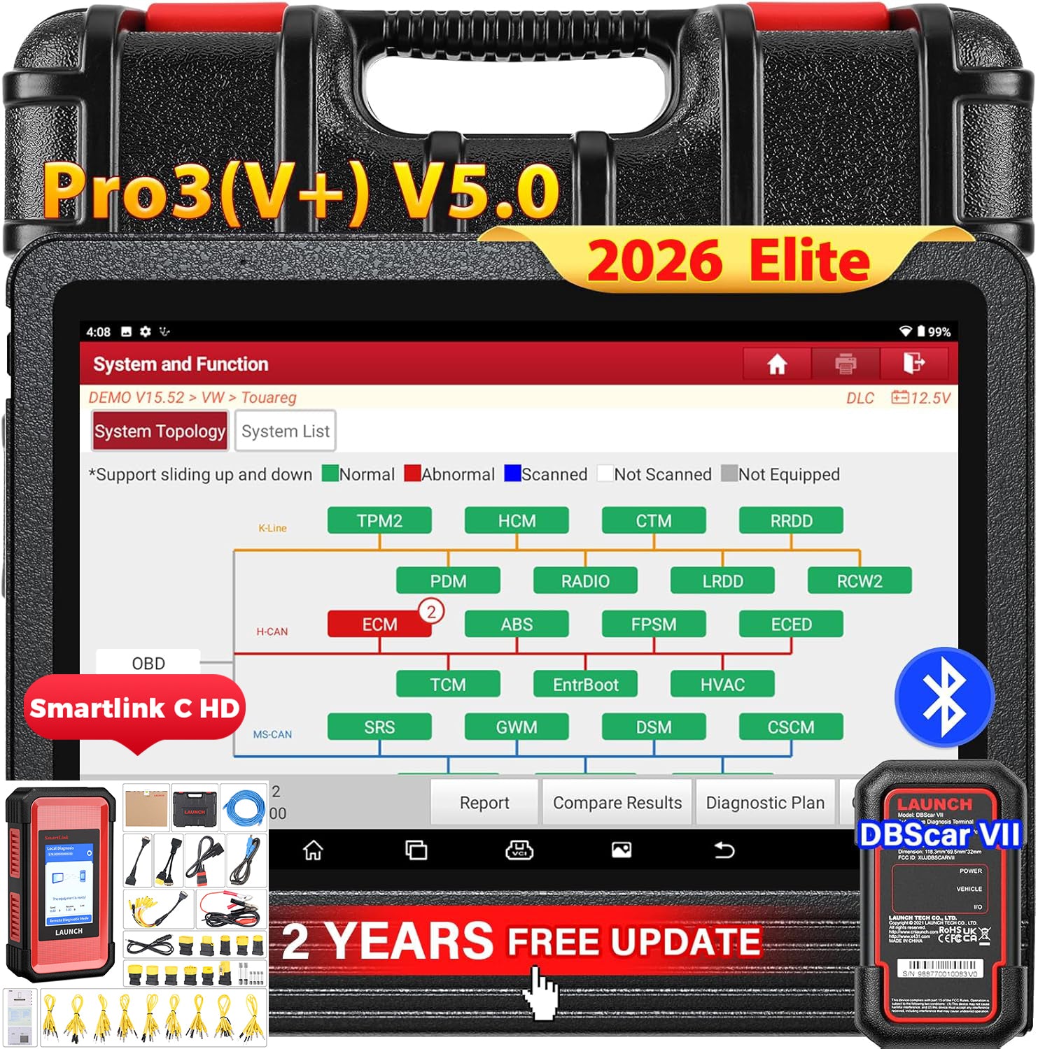 Launch X431 V+ 5.0 PRO3 Bidirectional OBD2 Diagnostic Scanner